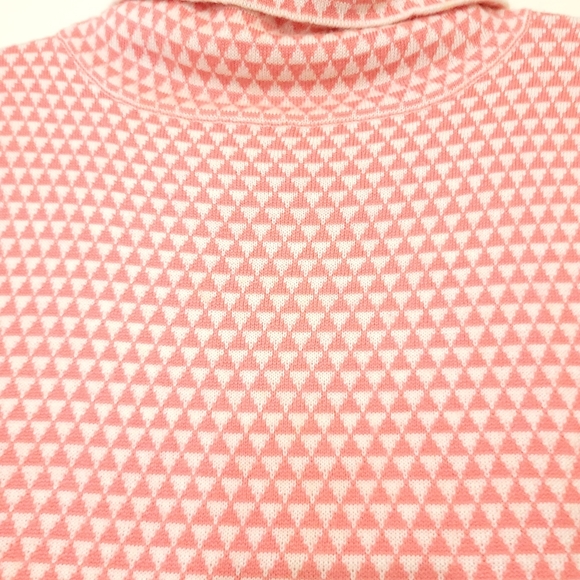 Grifflin Paris Womens Pink/Cream Sleeveless Mock Neck Sweater Size Medium - Picture 3 of 5